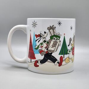 Disney Christmas Mug Mickey Minnie Goofy Donald Duck Large Coffee Cup 24 oz.